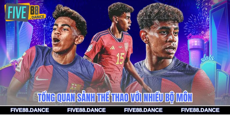 Tổng quan sảnh thể thao với nhiều bộ môn